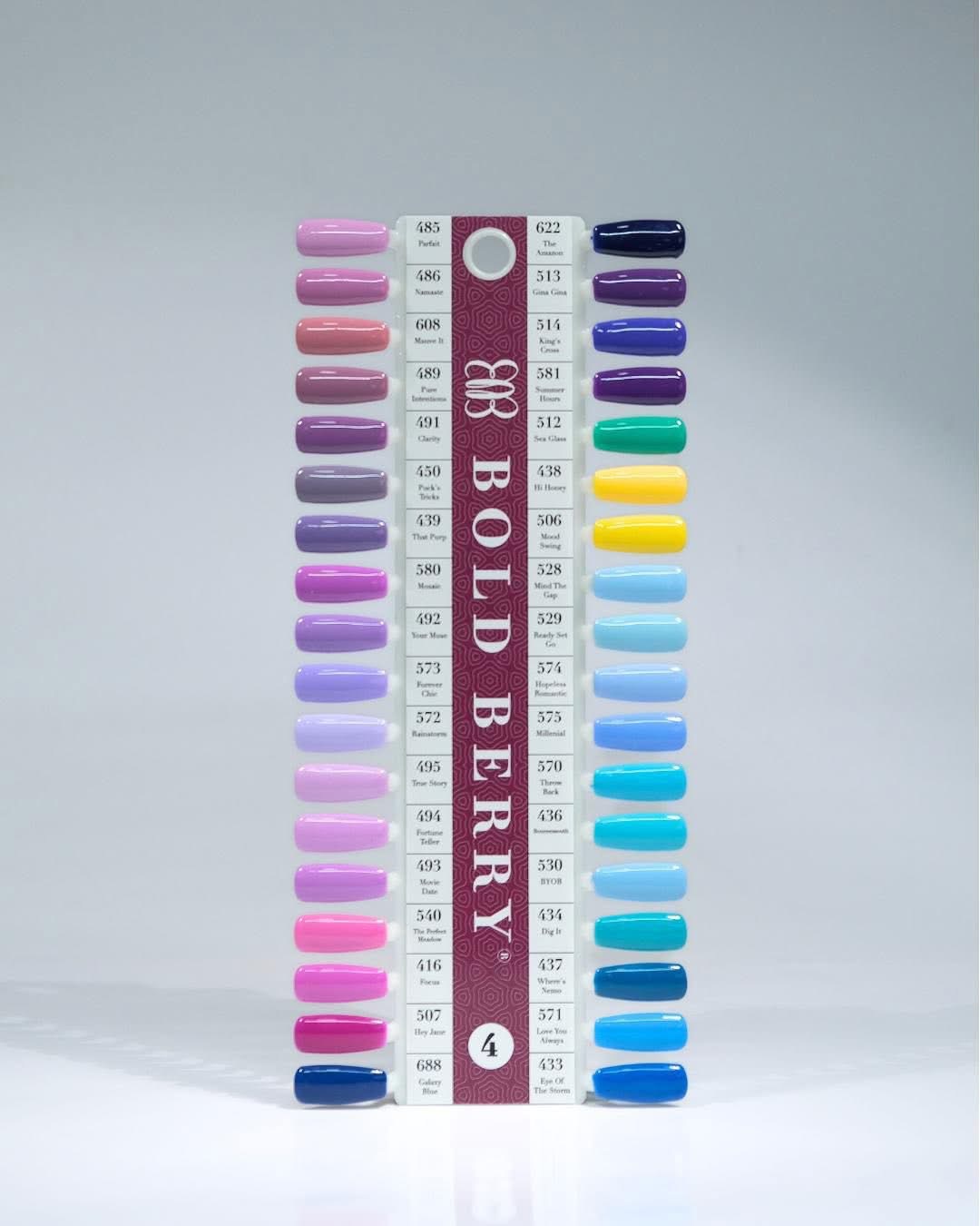 Complete bold berry gel chart 4 of 36 colour 15ml - HCJ Nails Supply
