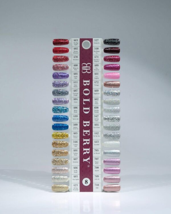 Complete bold berry gel chart 8 of 36 colour 15ml - HCJ Nails Supply