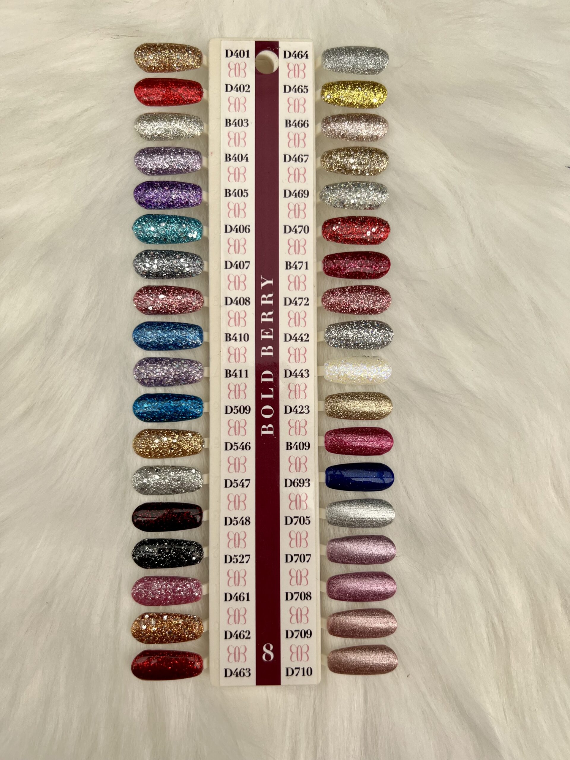Complete bold berry gel chart 8 of 36 colour 15ml - HCJ Nails Supply