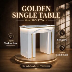 Golden Single manicure table 90cm