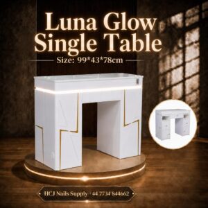 Luna Glow Single Nails Table 99cm
